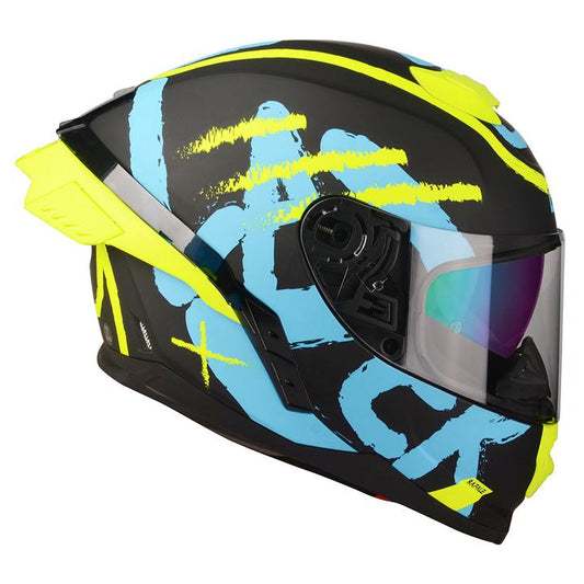 Lazer Rafale Sr Helmet - Street Black Blue Yellow Matt
