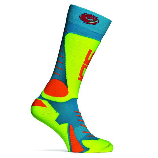 Sidi Tony Socks Light Blue/Yellow Fluro - Pair