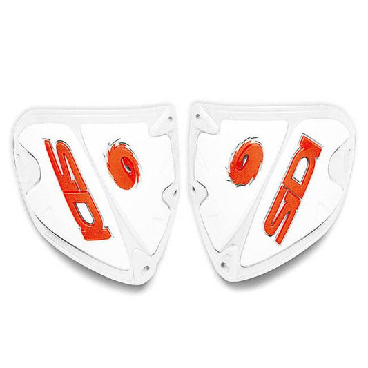 Sidi Crossfire 1 Shin Plate - White / Orange - Pair