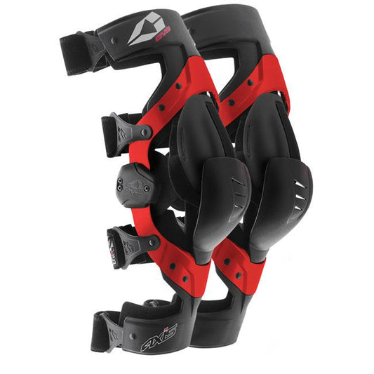 EVS Axis Sport Knee Braces (Pair) - Black / Red