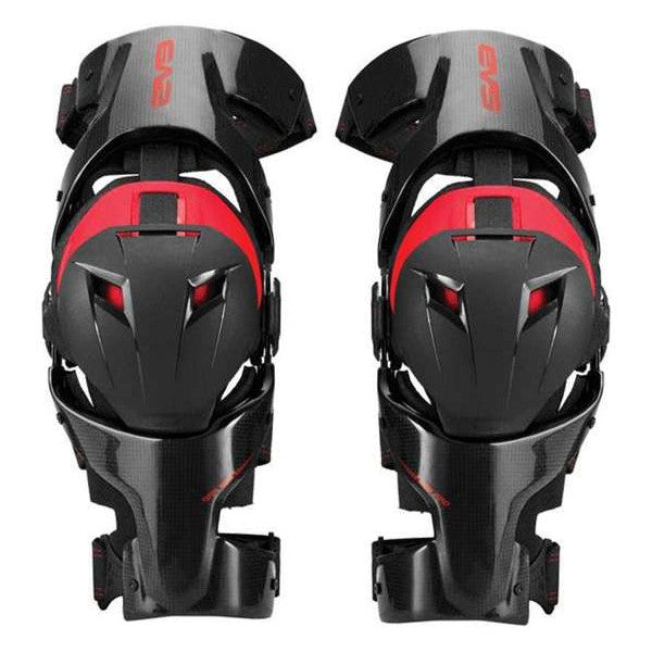 EVS Web Pro Knee Braces (Pair) - Black / Red
