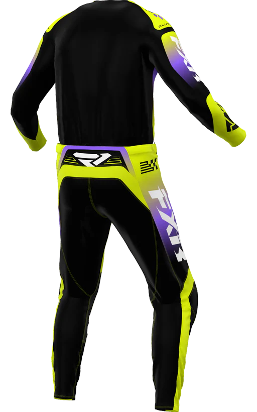 FXR MX26 Clutch Jersey & Pants - Hi-Vis / Black / Purple