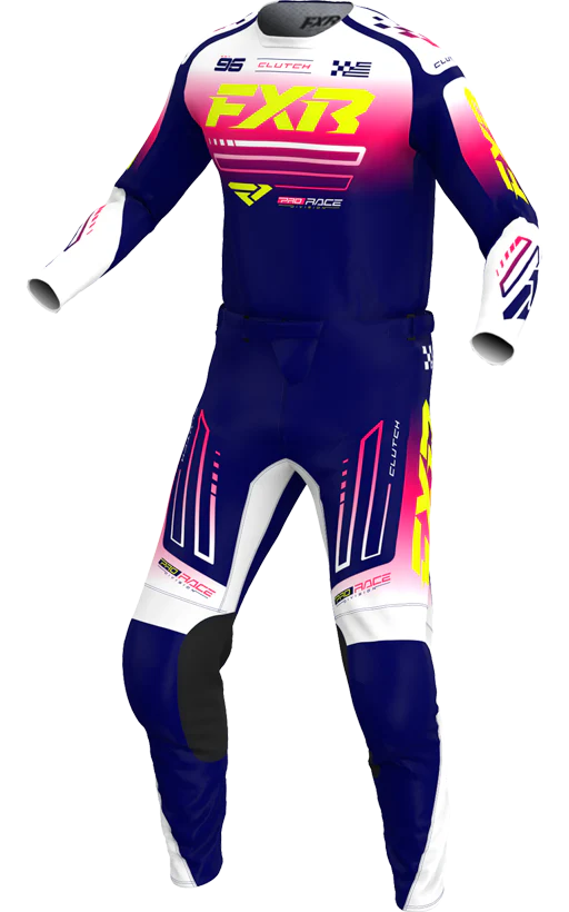 FXR MX26 Clutch Jersey & Pants - Navy / Pink