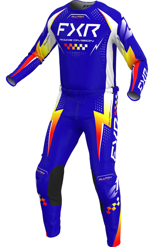FXR MX26 Clutch Pro Jersey & Pants - Blue / Yellow