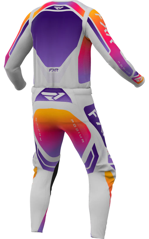 FXR MX26 Podium Relay Jersey & Pants - Grey / Purple / Orange