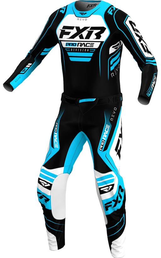 FXR MX26 Revo Alpha Jersey & Pants - Black / Blue / White