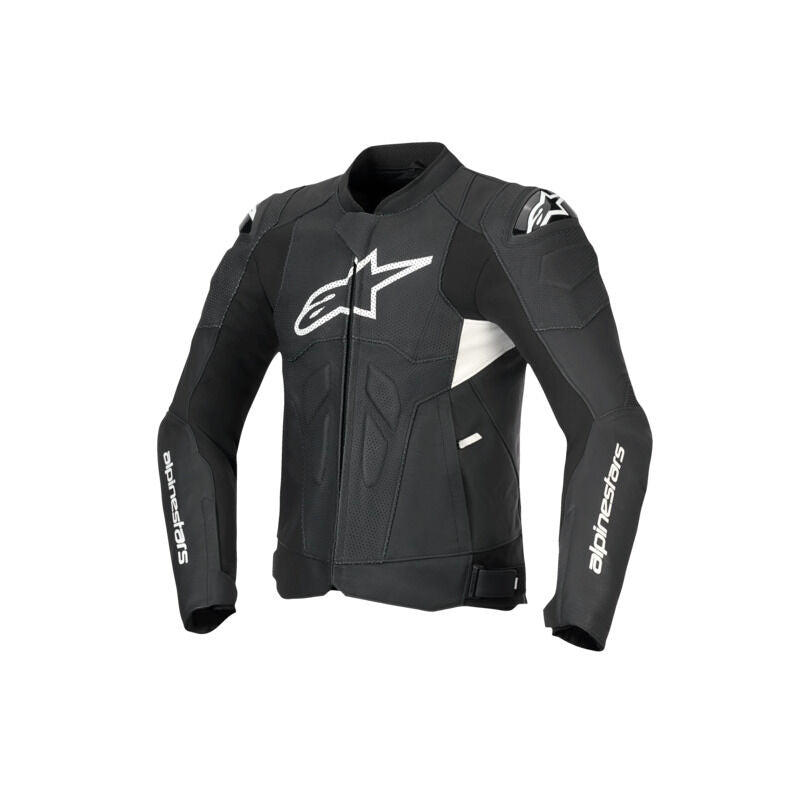 Alpinestars Dusk Airflow Leather Jacket - Black / White