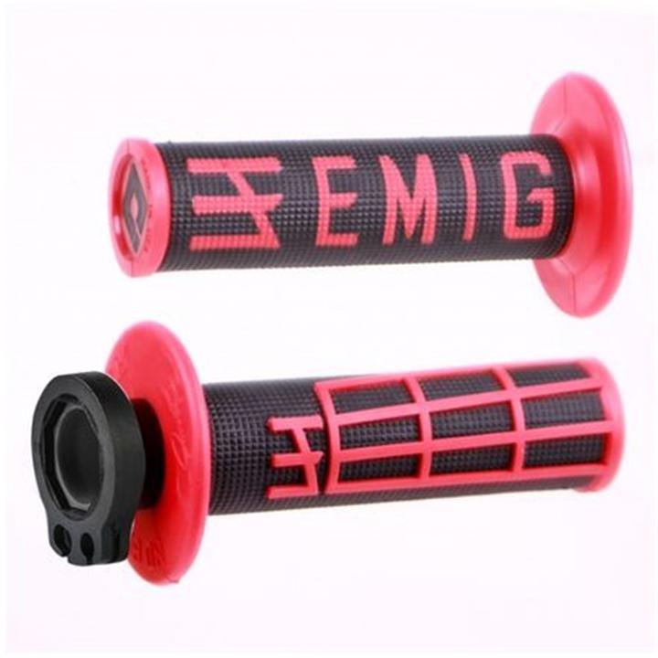 ODI MX V2 Emig 2T/4T Lock On Grip Black Red