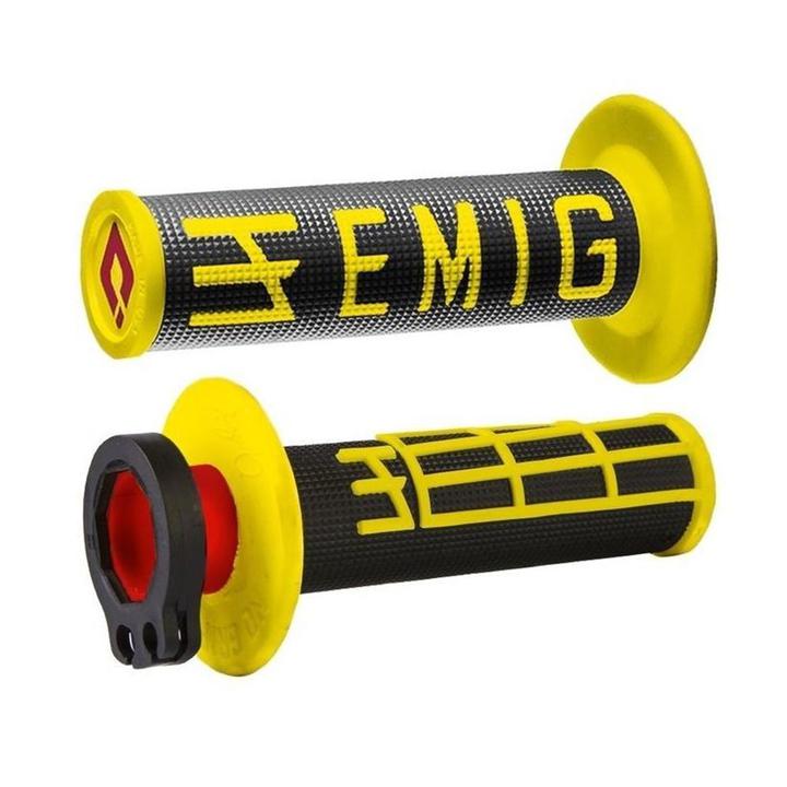 ODI MX V2 Emig 2T/4T Lock On Grip Yellow Black