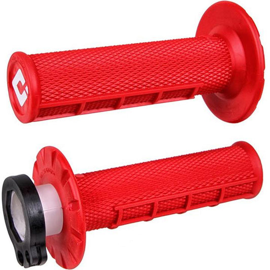 ODI MX Half Waffle 2T/4T Lock On Grip Red