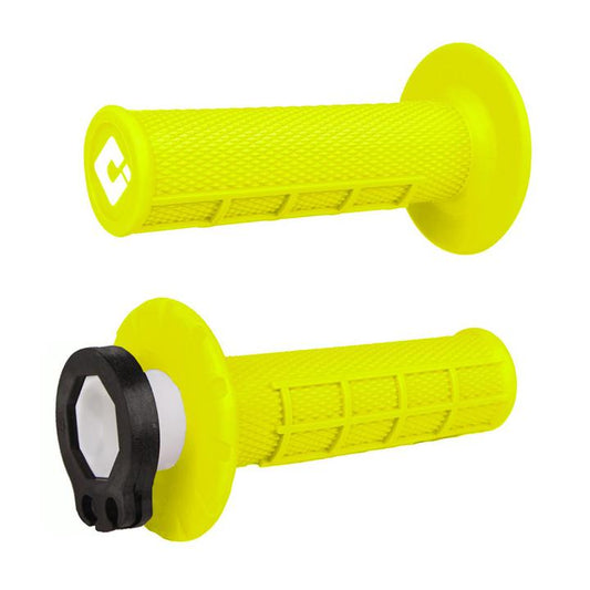 ODI MX Half Waffle 2T/4T Lock On Grip Flo Yellow