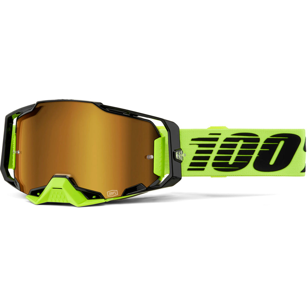 100% Armega Goggles - Yellow Mirror
