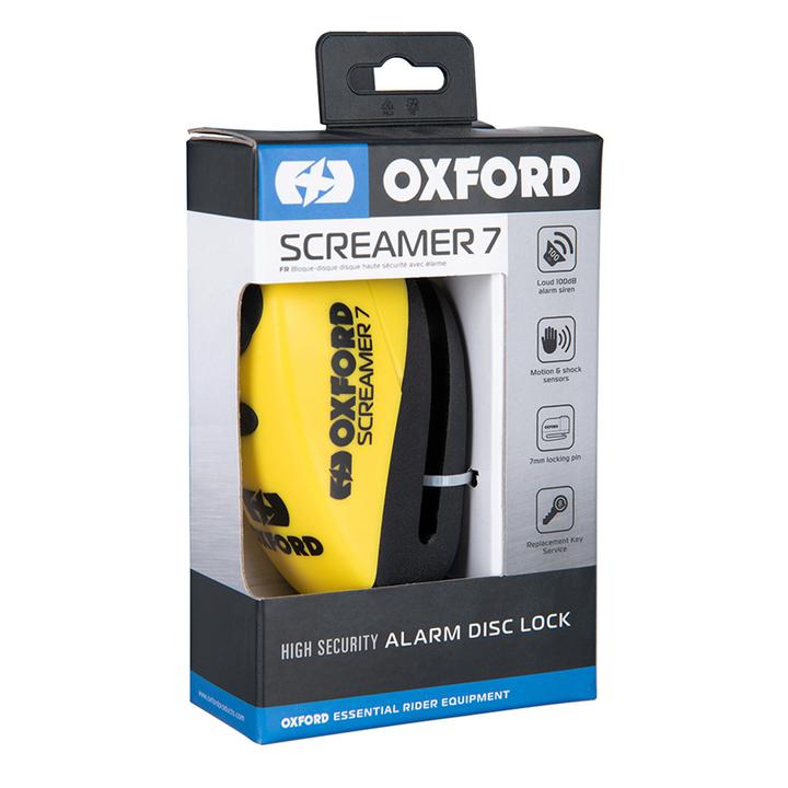 Oxford Screamer 100Db Alarm Disc Lock - Yellow