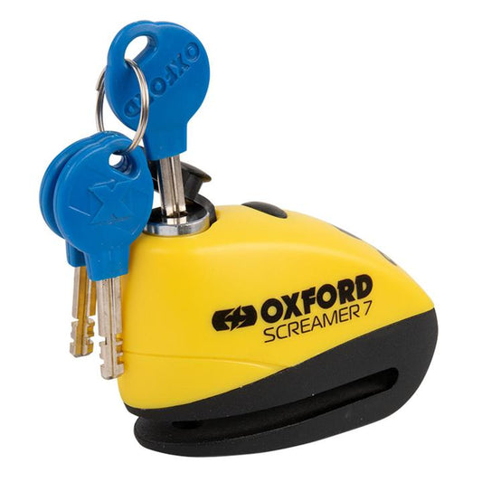 Oxford Screamer 100Db Alarm Disc Lock - Yellow
