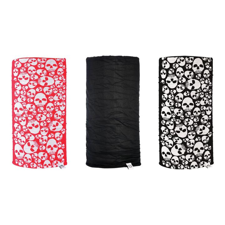 Oxford Comfy 3Pk Neck Warmer - Skulls