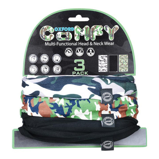Oxford Comfy 3Pk Neck Warmer - Camo