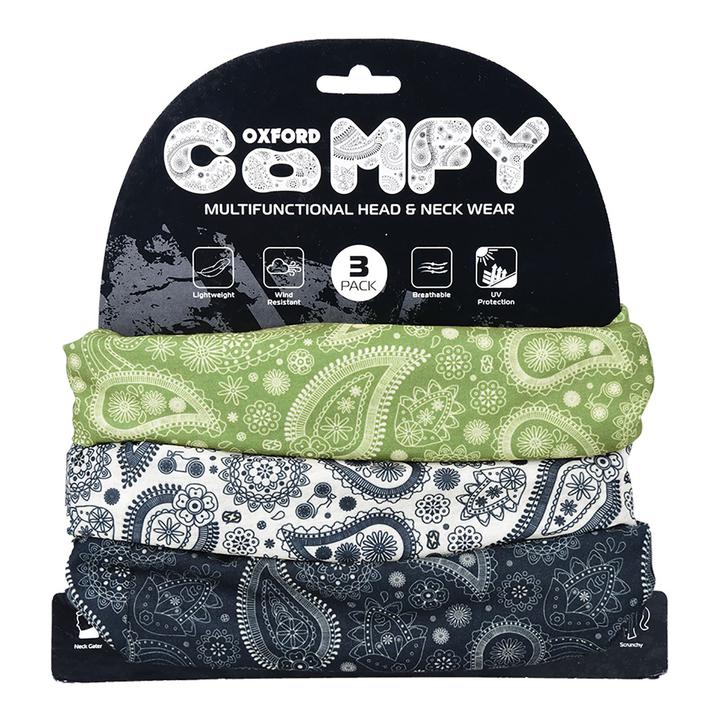 Oxford Comfy 3Pk Face Mask Paisley