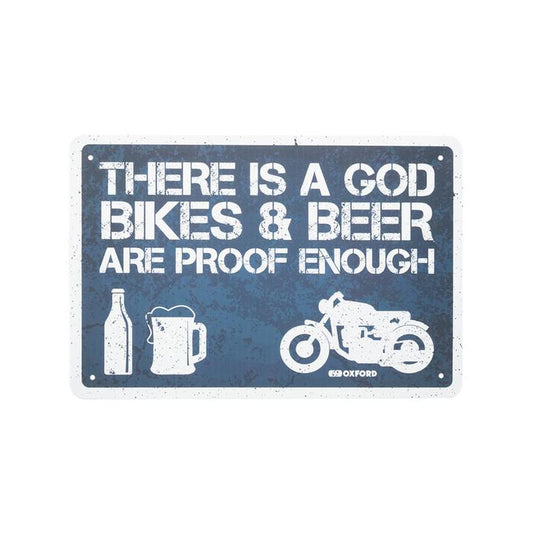 Oxford Metal Sign There Is A God