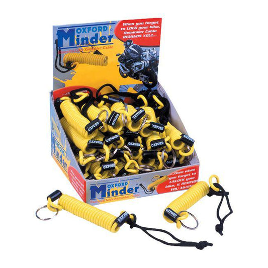 Oxford Disc Lock Reminder Cable Single - Yellow