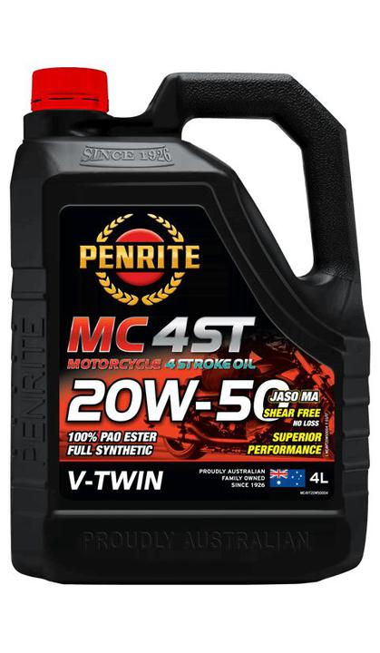 Penrite MC-4ST V-Twin 20W-50 100% PAO Ester Full Synthetic Engine Oil - 4L