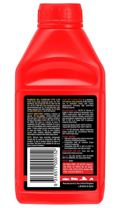 Penrite DOT 4 Brake Fluid - 500ml