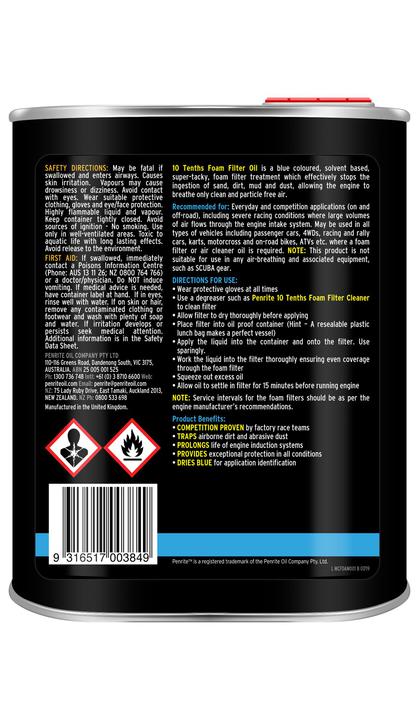 Penrite 10 Tenths Foam Filter Oil (Liquid) - 1L