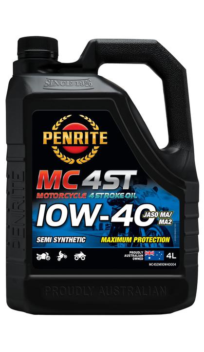 Penrite MC-4ST 10W-40 Semi-Synthetic Motorcycle Engine Oil - 4L