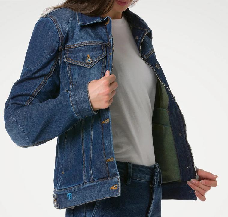 PMJ Lucy Twaron Armoured Women's Jacket - Denim Blue