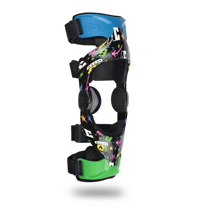 Pod K4 2.0 AC9 LE Knee Brace (Pair) - Black/Blue/Green