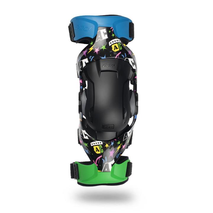 Pod K4 2.0 AC9 LE Knee Brace (Pair) - Black/Blue/Green