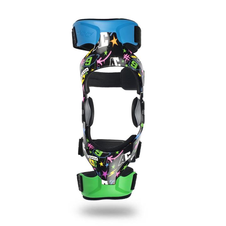 Pod K4 2.0 AC9 LE Knee Brace (Pair) - Black/Blue/Green
