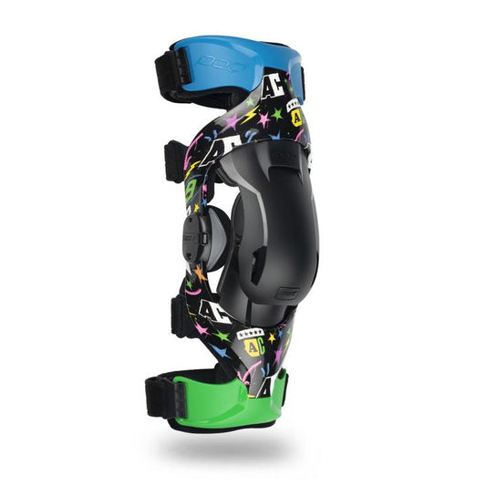 Pod K4 2.0 AC9 LE Knee Brace (Pair) - Black/Blue/Green