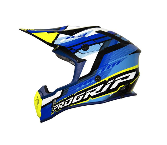 Progrip 3180 Helmet - Blue / Yellow