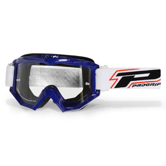 Progrip Raceline 3201 Blue Goggles With Clear Lens