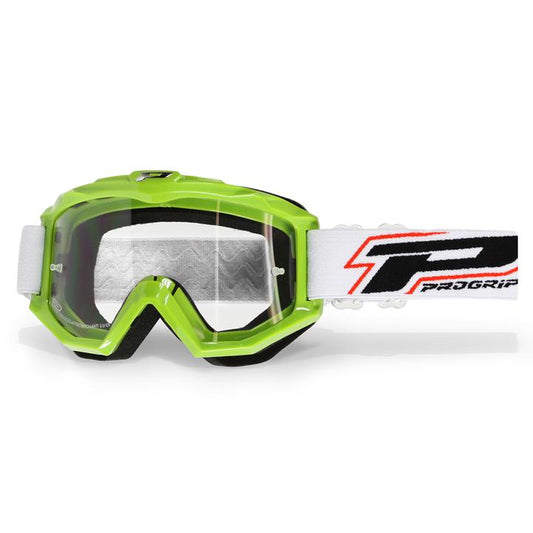 Progrip Raceline 3201 Green Goggles With Clear Lens