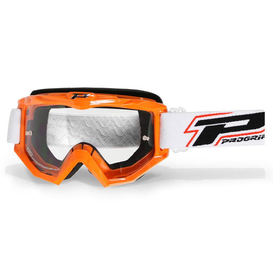 Progrip Raceline 3201 Orange Goggles With Clear Lens