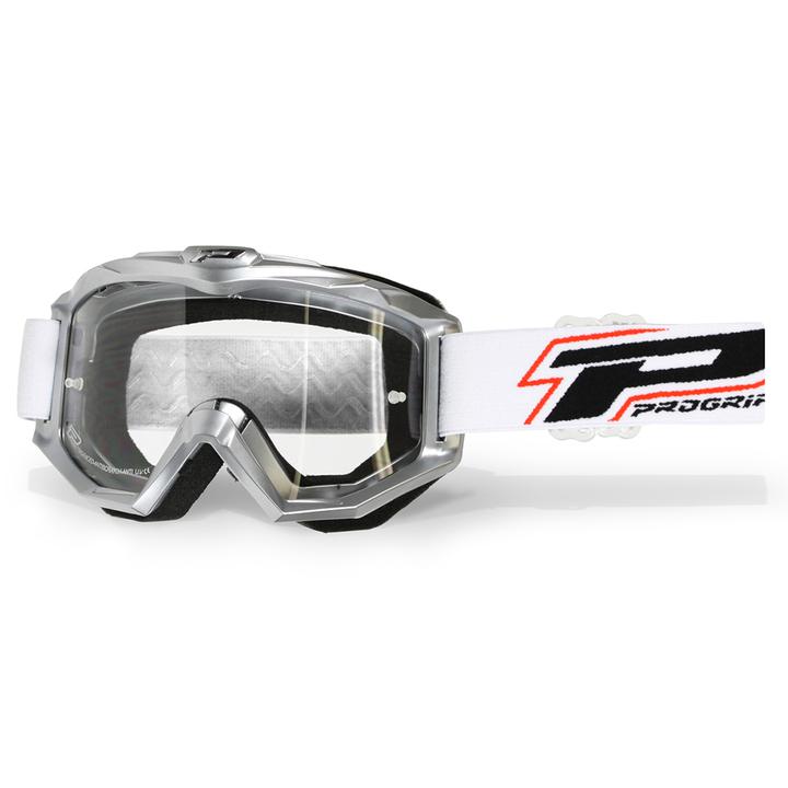 Progrip Raceline 3201 Grey Goggles With Clear Lens