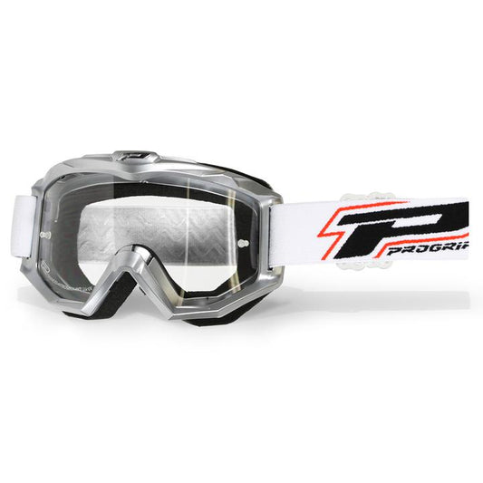 Progrip Raceline 3201 Grey Goggles With Clear Lens
