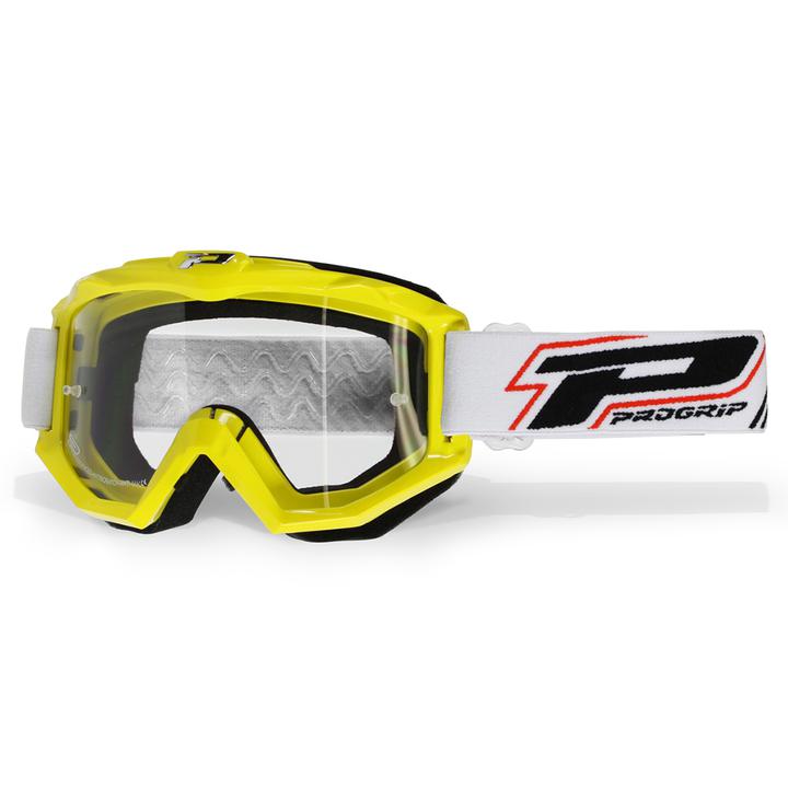 Progrip Raceline 3201 Yellow Goggles With Clear Lens