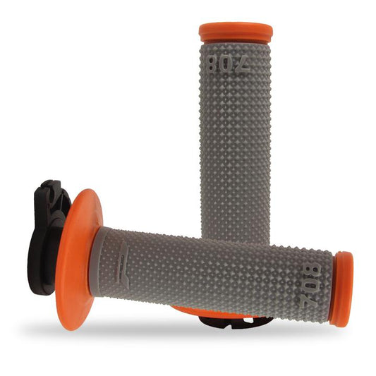 Progrip Lock On Orange/Grey MX / Enduro Grips
