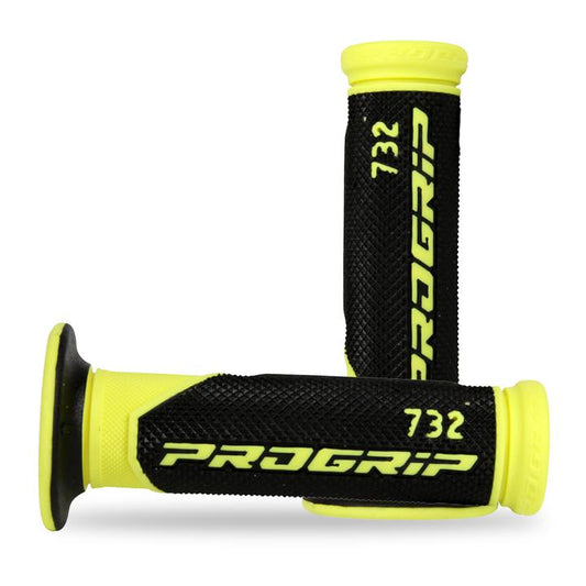 Progrip Neon Yellow Dual Density 732 Closed Grips