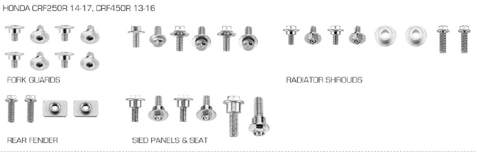 RHK Plastic Fastener Kit - Honda CRF250/450 2014-2017