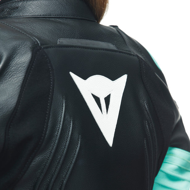 Dainese Racing 4 Women's Leather Jacket - Black Green