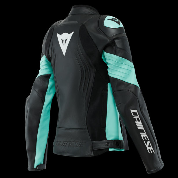 Dainese Racing 4 Women's Leather Jacket - Black Green