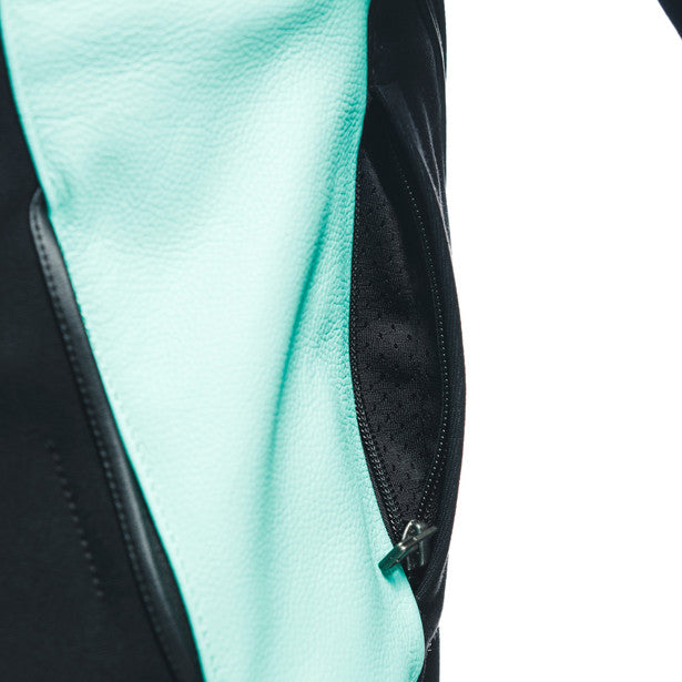 Dainese Racing 4 Women's Leather Jacket - Black Green
