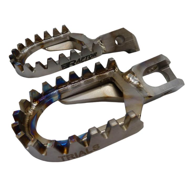 Raptor Titanium Trials Footpegs - Standard Offset
