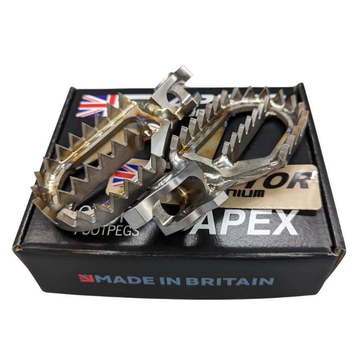 Raptor Titanium Apex Footpegs - Standard Offset