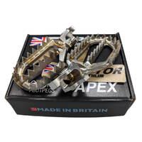 Raptor Titanium Apex Footpegs - 10mm Down & 10mm Back