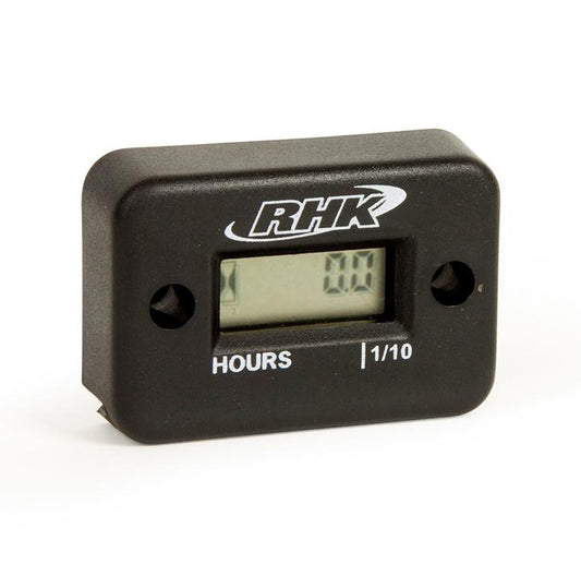 RHK Hour Meter with Mounting Bracket - Black