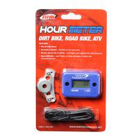 RHK Hour Meter with Mounting Bracket - Blue